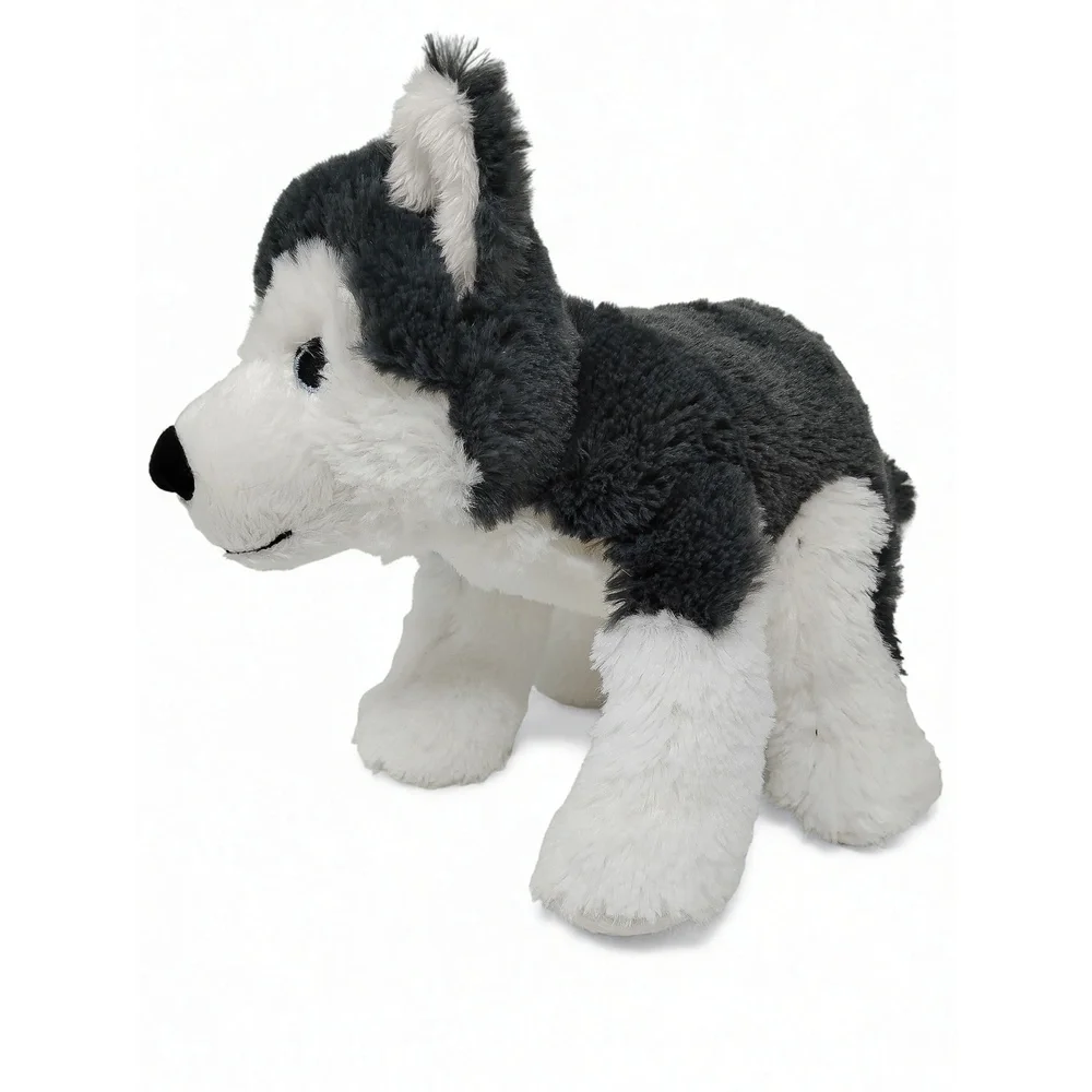 IKEA LIVLIG Siberian Husky Plush Toy 11in Stuffed Animal Polyester Canine Gift